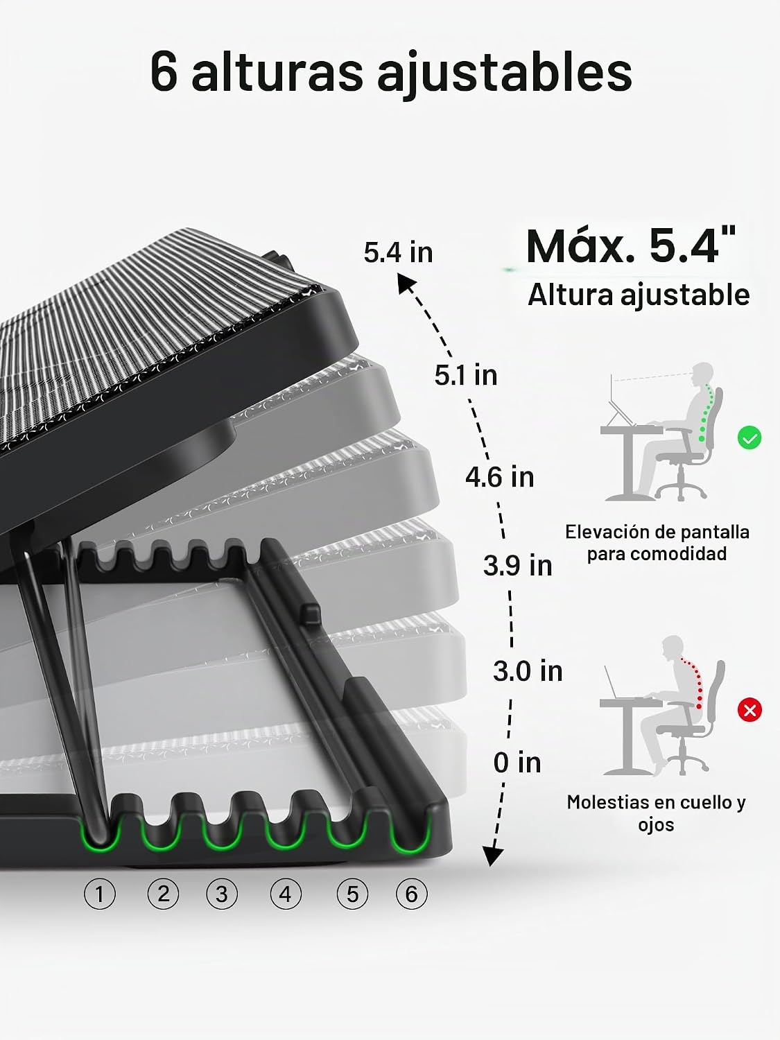 Kootek Almohadilla de enfriamiento para laptop, enfriador de laptop...