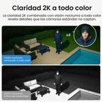 aosu Sistema al aire libre inalámbrico de las cámaras de seguridad solares
