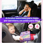 Juguetes Montessori de tablero ocupado, regalos de cumpleaños para niñas, juguete sensorial de viaje para autismo, libro de actividades educativas, aprendizaje preescolar, juguetes de habilidades motoras finas, morado