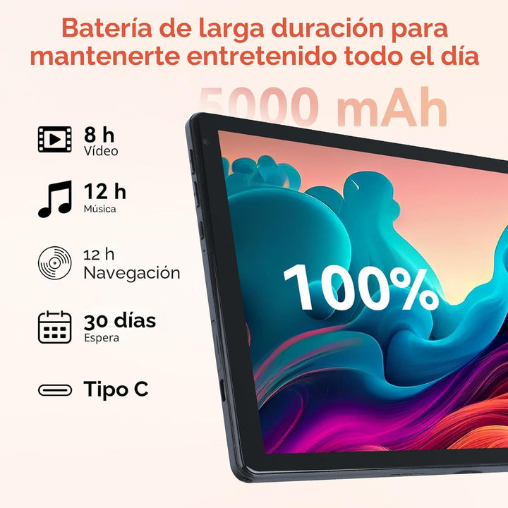 URAO Tableta, tableta Android 15 de 10.1 pulgadas con procesador Oc...