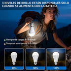Lámpara Paquete de 6 bombillas recargables A19 de 6500K luz diurna para