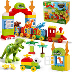 Bloques de construcción de dinosaurios para niños de 3 años en adelante, bloques temáticos jurásicos, juguetes de tr