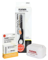 Feather - Kit estándar de maquinilla de afeitar de detalle - Mango...