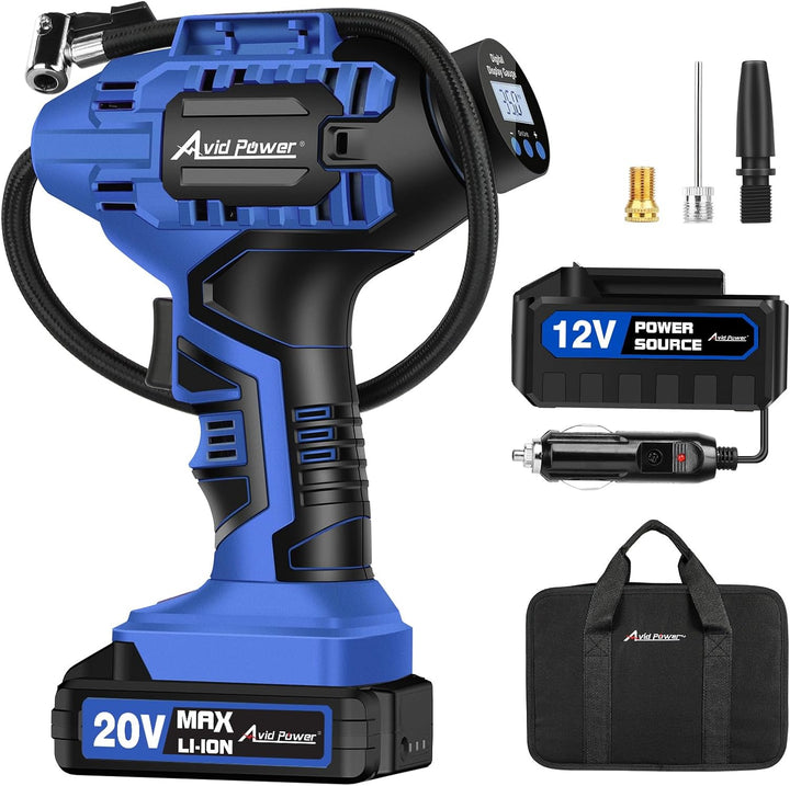 Avid Power Inflador de neumáticos inalámbrico, compresor de aire po...
