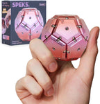 Speks Geode - Juguete magnético antiestrés | Juguete sensorial de escritorio para adultos y adolescentes de 14 años en adelante | Regalo para alivio del estrés | Esfera, rosa