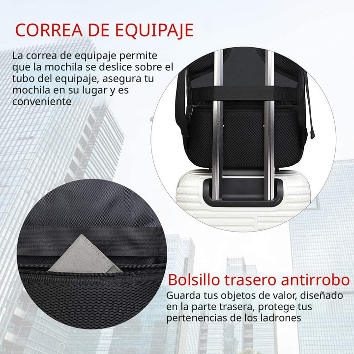 Monsdle Mochila de viaje para laptop, antirrobo, resistente al agua...