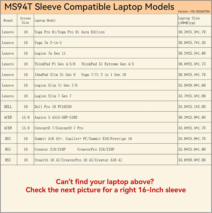Smatree MS94T - Funda protectora rígida para portátil de 16 pulgada...