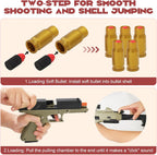 Pistola de juguete de dos modos, rifle de francotirador con carcasa que expulsa pistolas de juguete realistas de bala suave con 80 balas suaves, 40 conchas para juegos de disparos al aire libre, Navidad, Halloween, regalos de cumpleaños