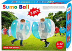 ZHUYNXIR 2 bolas de sumo para niños, juguetes de rebote de parachoques, bolas de sumo para niños, pelota de juego de césped para niños al aire libre (36 pulgadas, azul + azul)