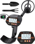 Detector de metales para niños, fácil de usar, divertida pantalla LCD, detector de metales ligero y ajustable para niños, bobina impermeable de 8 pulgadas, caza en la playa/patio trasero, regalos para niños de 8 a 12 años (kit recargable)