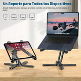 OMOTON LA10 - Soporte giratorio para portátil de 360°, plegable par...