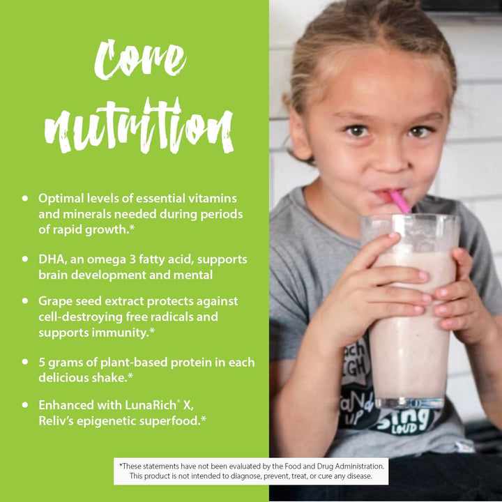 RELIV Now for Kids 1 Vanilla - Batido nutricional bajo en azúcar co...