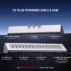Gitfos, hub USB 3.2, alimentado