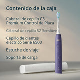 Philips Sonicare 6500 Cepillo de dientes eléctrico recargable, 2 ca...