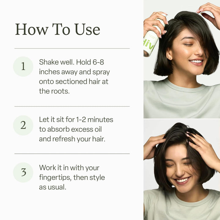 divi Champú en aerosol seco para mujeres, formulado para absorber a...