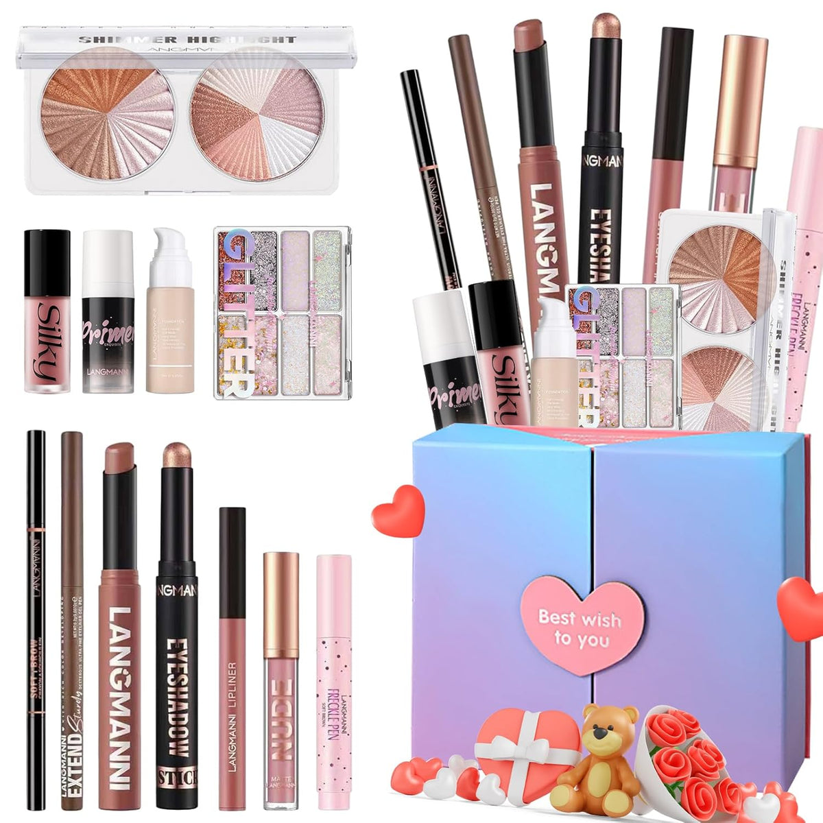 Kit de maquillaje para mujeres y adolescentes \u2013 Kit completo d...