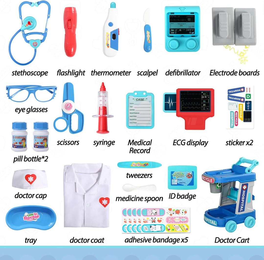 Liberry Kit de médico para niños pequeños de 2, 3, 4, 5 años