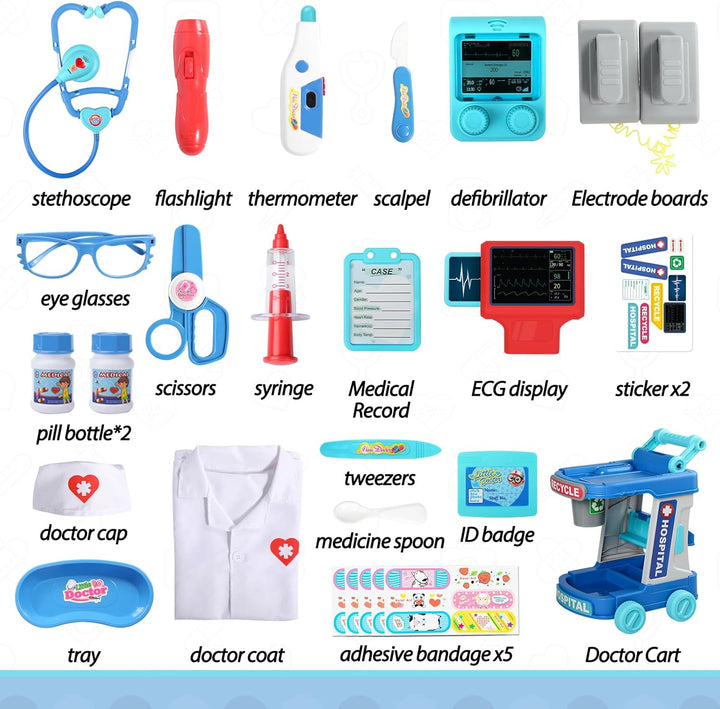 Liberry Kit de médico para niños pequeños de 2, 3, 4, 5 años