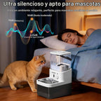 Fuente de agua inalámbrica para gatos 3L, separación de aguas residuales