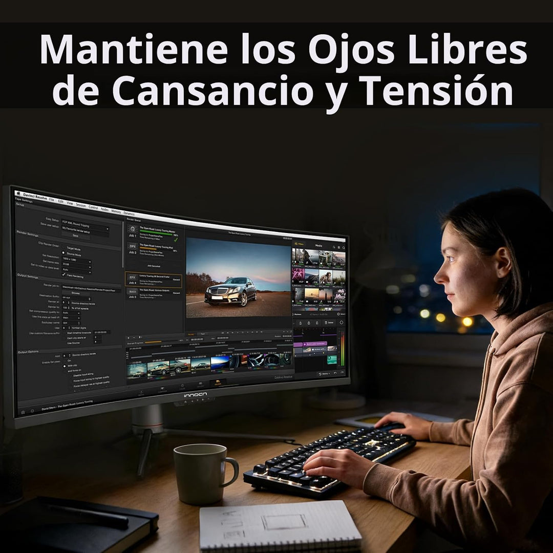INNOCN Monitor curvo para juegos de 49" 144Hz Ultrawide 32:9 WD...