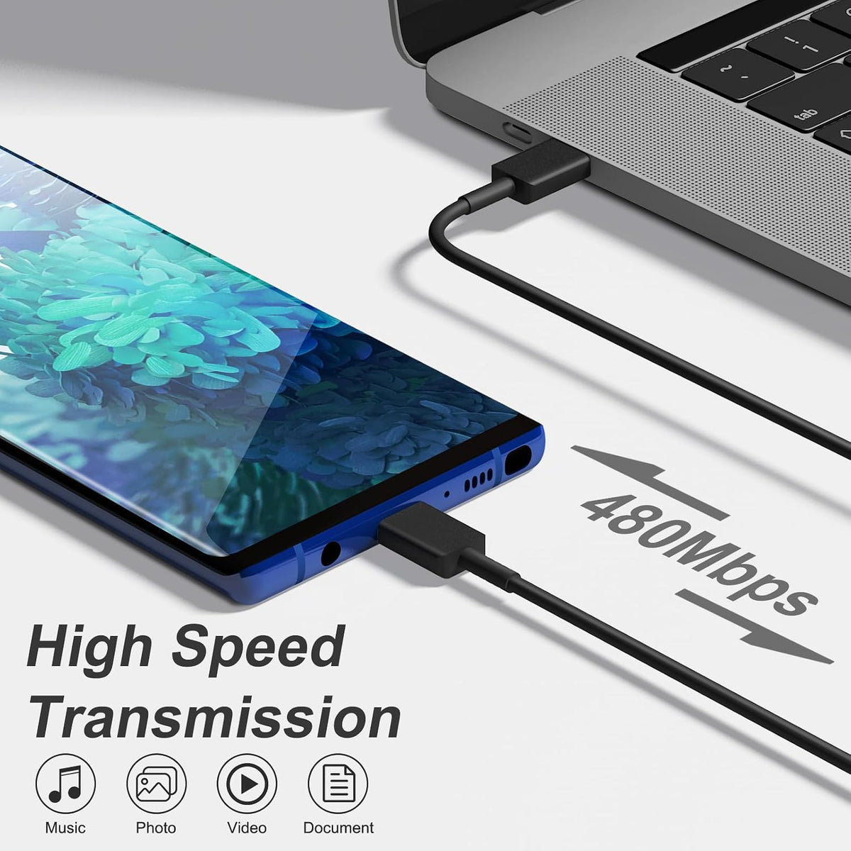 Cargador USB C tipo C cargador de carga rápida 10FT 45W Samsung