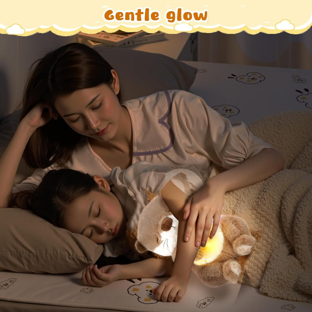 Peluche de nutria respiratoria, música suave y ligera para respirar