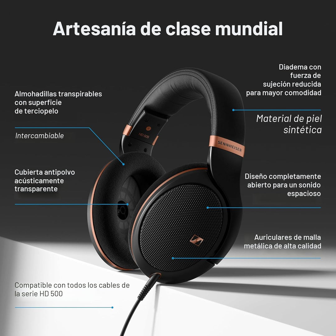 Sennheiser HD 505 - Auriculares con cable supraaurales con sonido t...