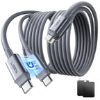 LISEN Tap 1 S Cable de Almacenamiento, 240W C a C Cable Carga Rápida (2 Paquetes 5FT)