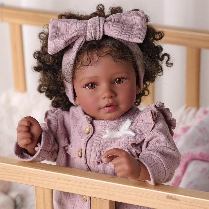 BABESIDE Muñecas de bebé Reborn Niña Negra Callie - Muñeca de bebé...