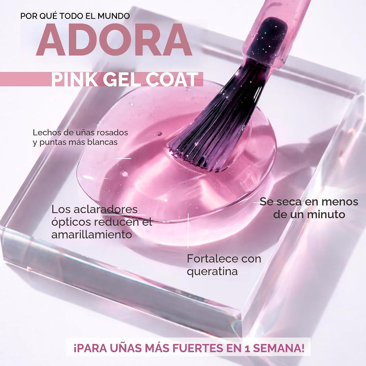 Perfect Formula Pink Gel Coat \u2013 Rosey Glow Fortalecedor de uña...