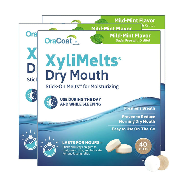 Oracoat XyliMelts - Discos hidratantes para la boca seca, sin azúca...