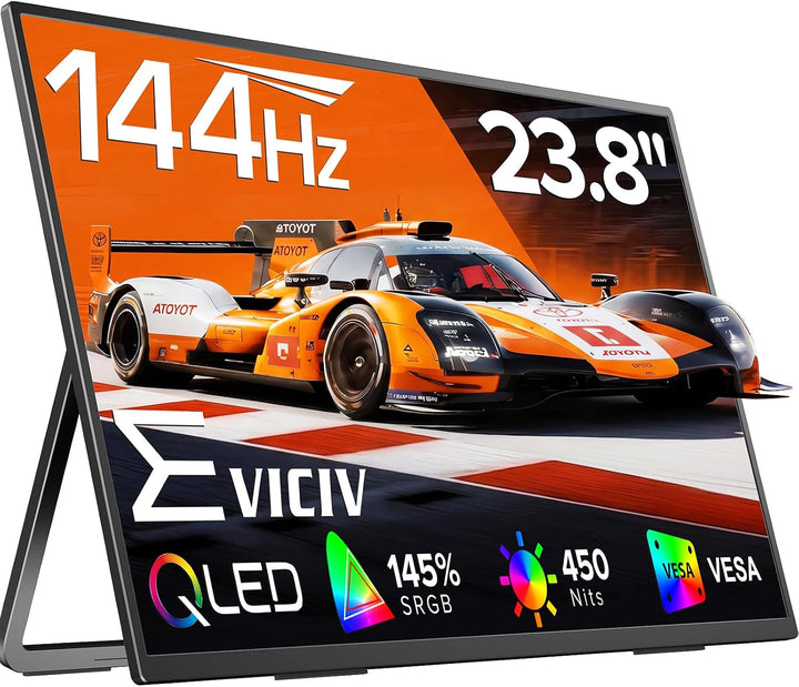 Monitor portátil de 24 pulgadas, 144 Hz, 1080P, 145% sRGB QLED, 0.1...