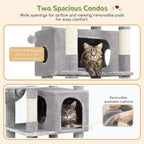 Globlazer Torre de árbol de gato resistente de 74 pulgadas para gatos de