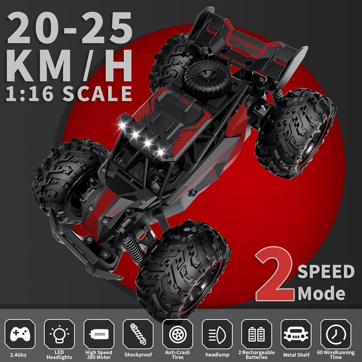 Carox Coche de control remoto, 2.4 GHz 25 KM\/H Coche RC de alta ve...
