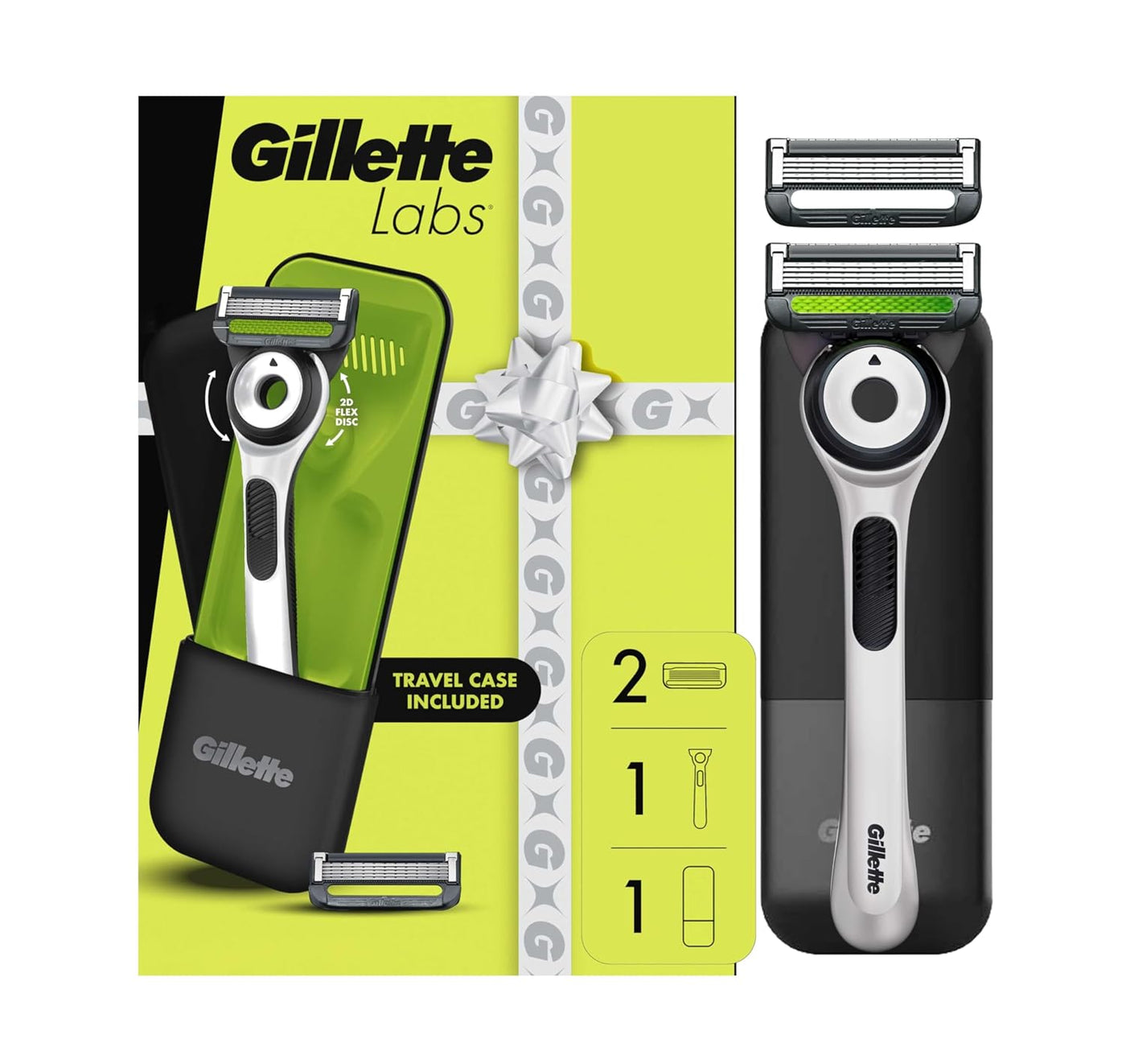 GilletteLabs con barra exfoliante Edición Blanca Afilada para hombr...