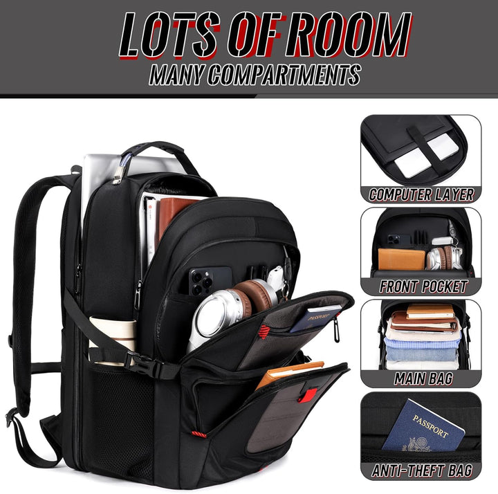 JARWAM Mochila para laptop de negocios con garantía de por vida, mo...