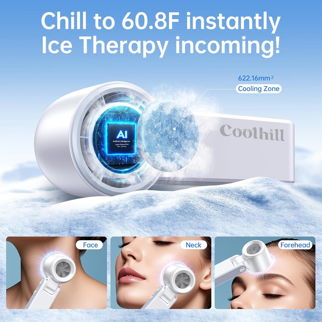 Coolhill Ventilador portátil de mano con enfriamiento Turbo 5500mAh...