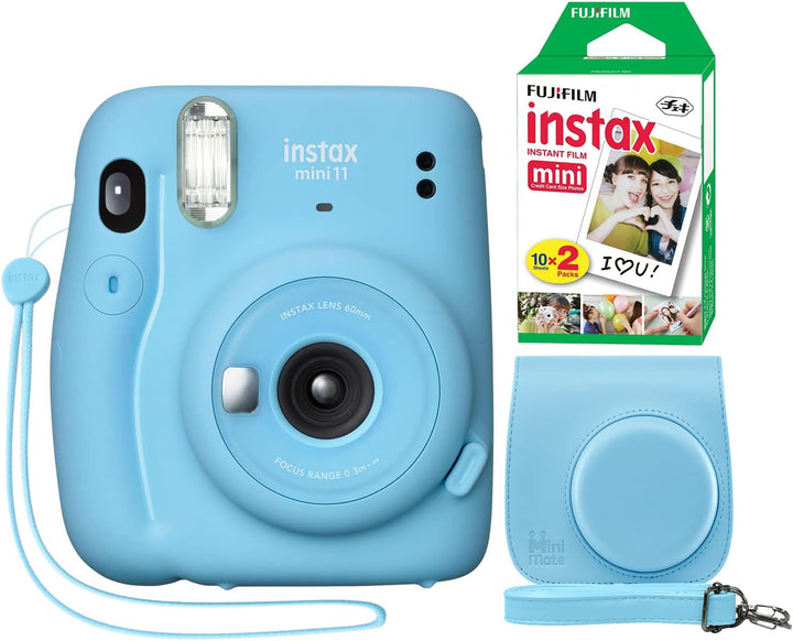 Fujifilm Instax Mini 11 - Cámara instantánea azul cielo + estuche p...