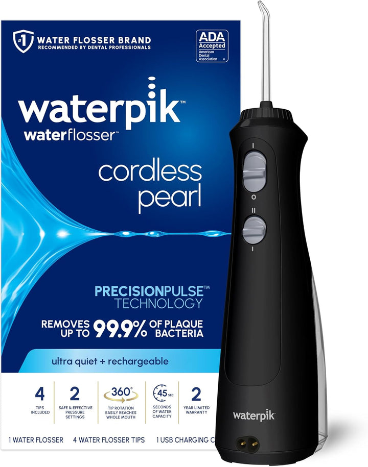 Waterpik Irrigador de agua inalámbrico Pearl recargable portátil pa...