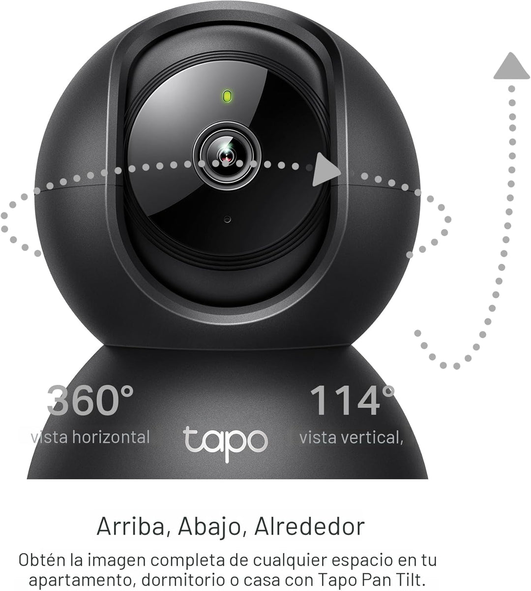 Tapo TP-Link - Cámara de seguridad interior Pan\/Tilt de 2K para mo...