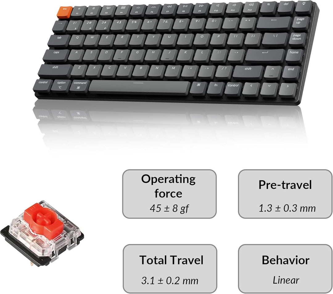 Keychron K3 Versión 2, Teclado mecánico inalámbrico Bluetooth\/USB...