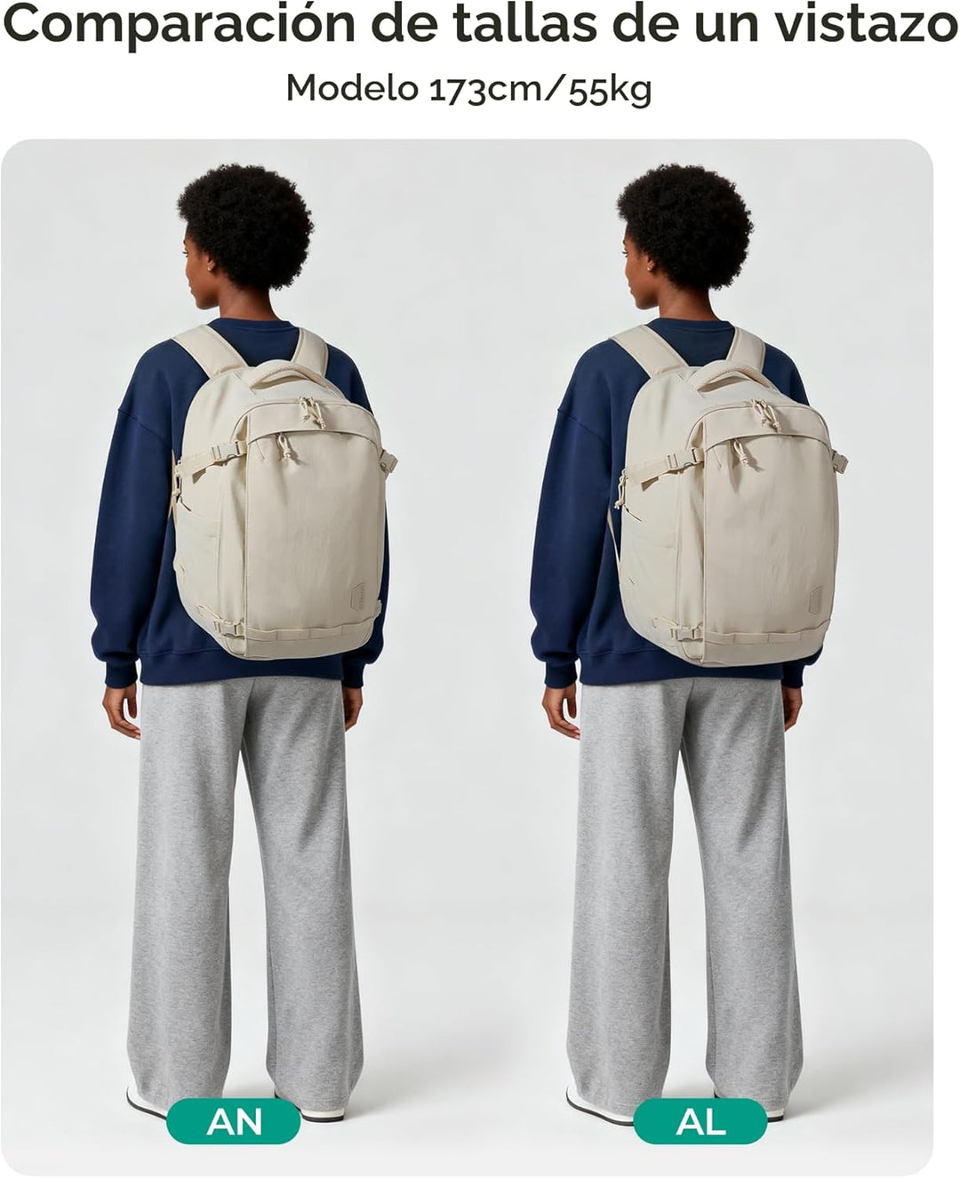 BAGSMART Mochila de viaje de mano, mochila de viaje grande de 17.3...