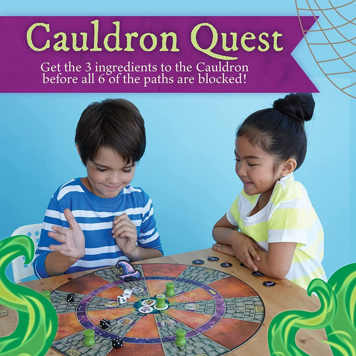 Peaceable Kingdom Busqueda del caldero galardonado Juego de Pociones y hechizos Cooperativa Para Niños