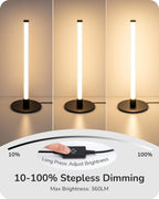 Lámpara EDISHINE Lámpara de mesa delgada LED, moderna lámpara de escritorio delgada