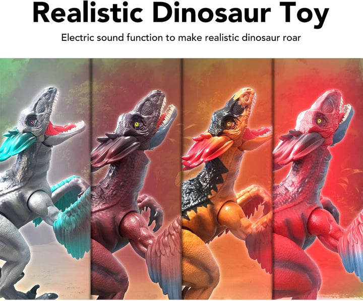Qudinip Juguete de dinosaurio con efectos de sonido