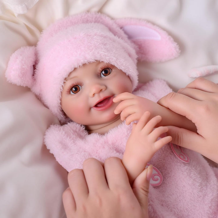 BABESIDE Drink and Wet Reborn Baby Dolls Girl - Muñeca de vinilo su...