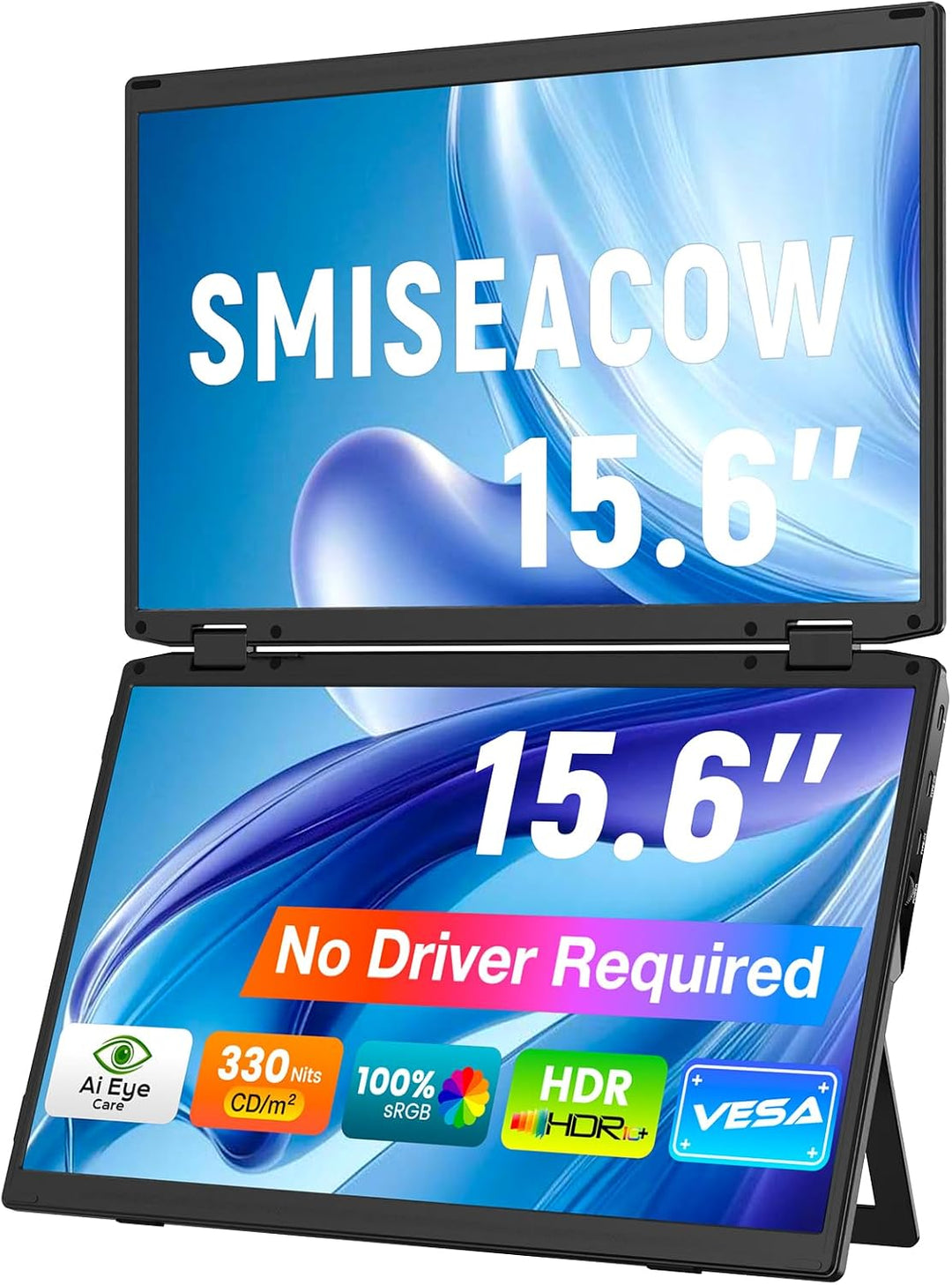 SMISEACOW Extensor de pantalla para portátil de 15.6 pulgadas, IPS...