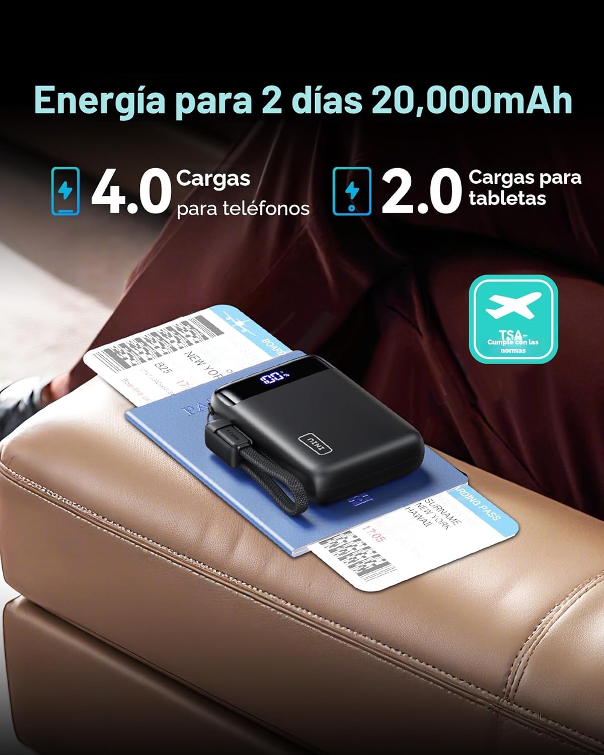 INIU Cargador Portátil, el Banco de Energía de 20000mAh más Pequeño...