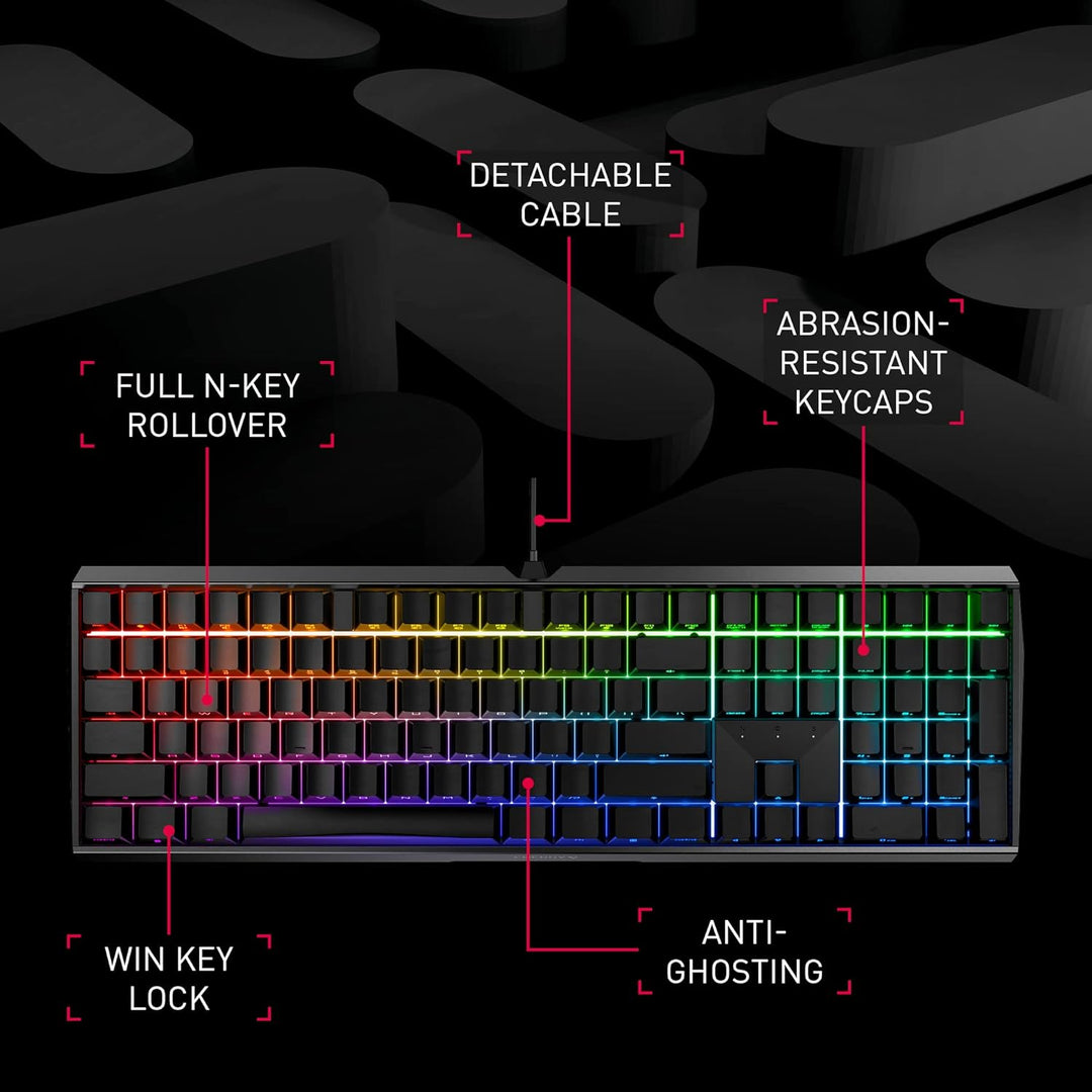 Teclado mecánico Cherry MX 3.0 S con cable para juegos. Carcasa de...