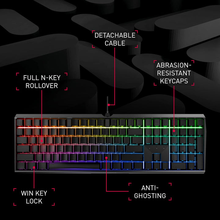 Teclado mecánico Cherry MX 3.0 S con cable para juegos. Carcasa de...